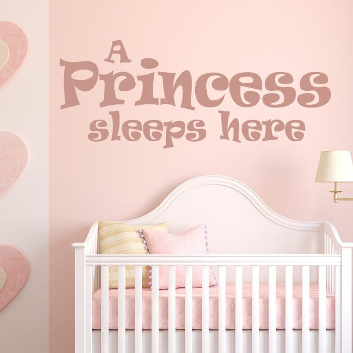 A Princess Sleeps Here Wall Art Sticker | Apex Stickers