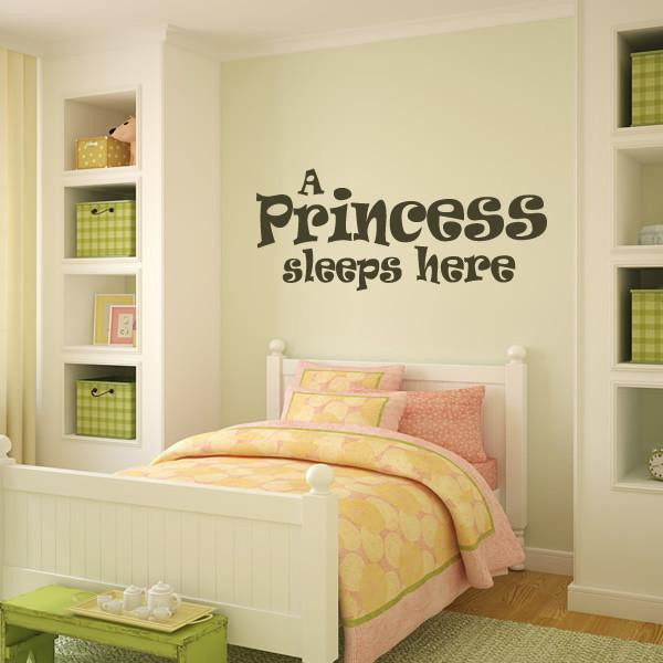 A Princess Sleeps Here Wall Art Sticker | Apex Stickers