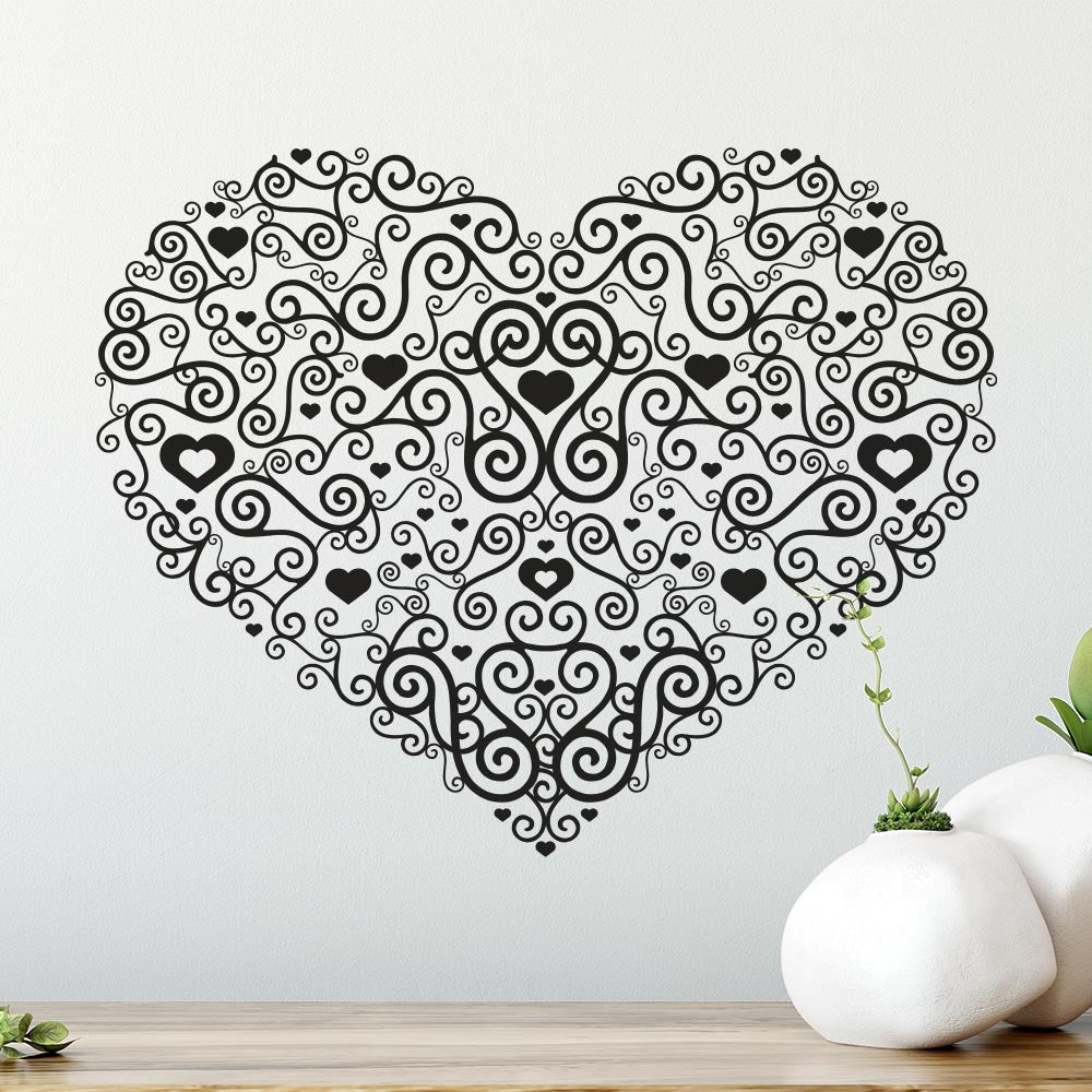 Decorative Heart Wall Art Sticker | Apex Stickers