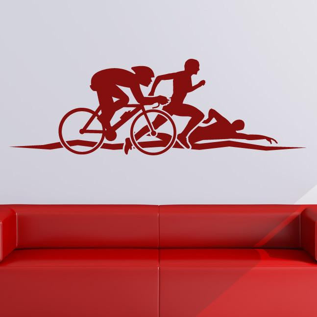 Athletics Triathlon Wall Art Sticker | Apex Stickers