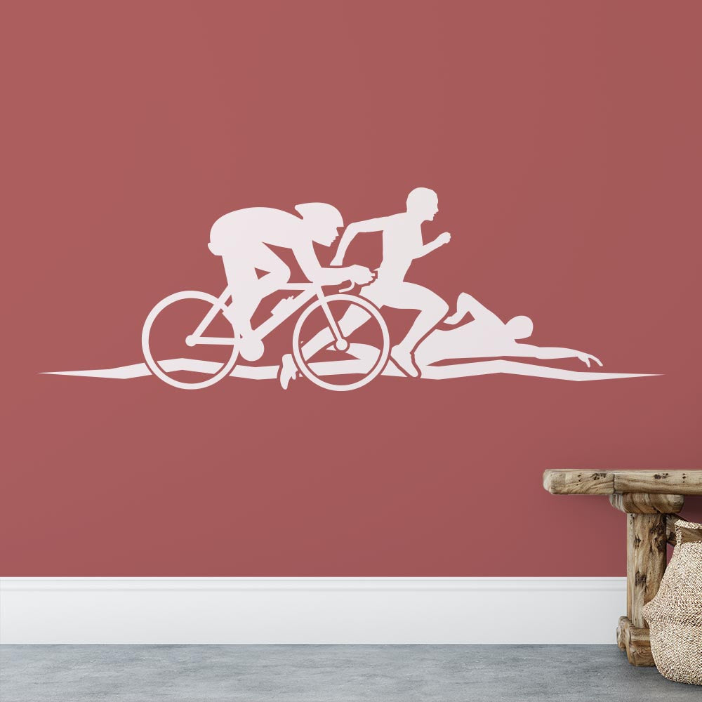 Athletics Triathlon Wall Art Sticker | Apex Stickers