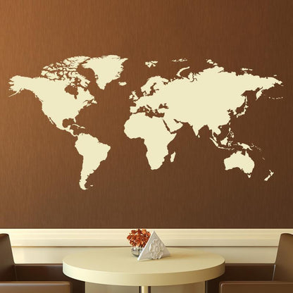 Map of the World Wall Art Sticker (AS10009) | Apex Stickers