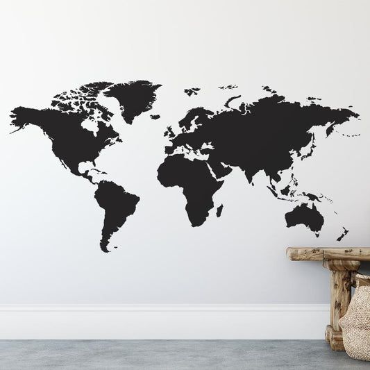 Map of the World Wall Art Sticker (AS10009) | Apex Stickers