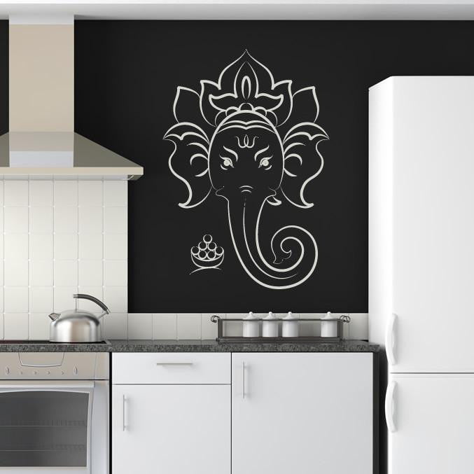 Ganesha Elephant Head Wall Art Sticker | Apex Stickers