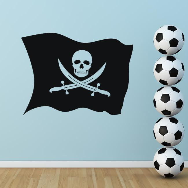 Pirate Flag Jolly Roger Wall Art Sticker | Apex Stickers