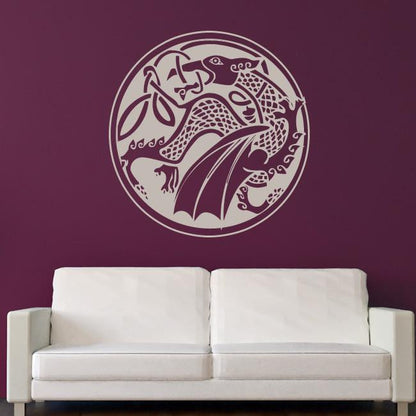 Celtic Dragon Wall Art Sticker | Apex Stickers