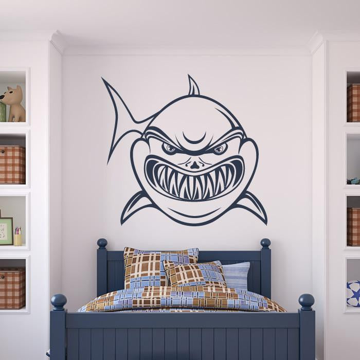 Angry Shark Wall Art Sticker | Apex Stickers