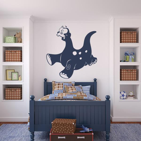 Kids Cartoon Brontosaurus Dinosaur Wall Art Sticker | Apex Stickers