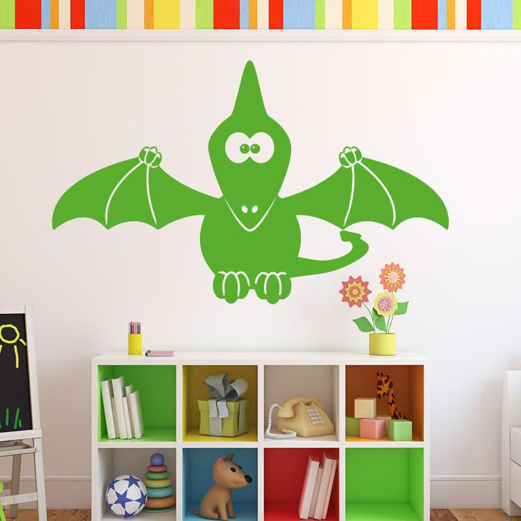 Kids Cartoon Pterodactyl Dinosaur Wall Art Sticker | Apex Stickers