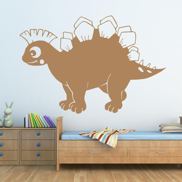 Kids Cartoon Stegosaurus Dinosaur  Wall Art Sticker | Apex Stickers