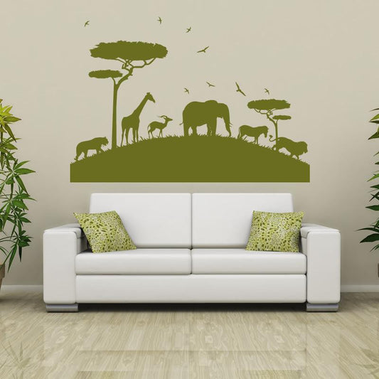 African Animals Safari Wall Art Sticker | Apex Stickers