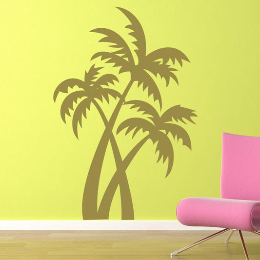 Desert Island Palm Trees Wall Art Sticker | Apex Stickers