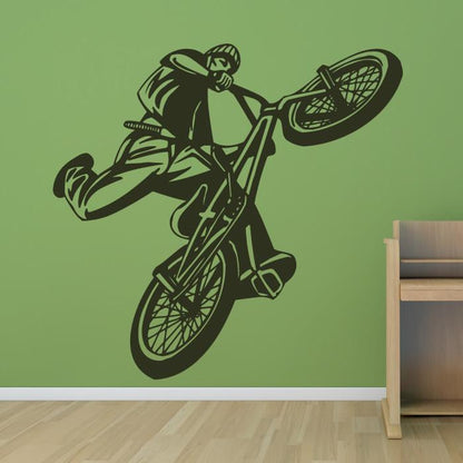 BMX Bike Stunt Rider Wall Art Sticker | Apex Stickers