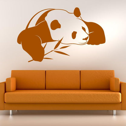 Sleeping Panda with Bamboo Wall Art Sticker | Apex Stickers