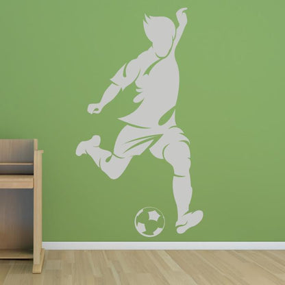 Footballer Kicking Ball Wall Art Sticker | Apex Stickers