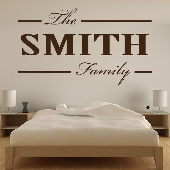 Personalised Family Surname Wall Art Sticker | Apex Stickers