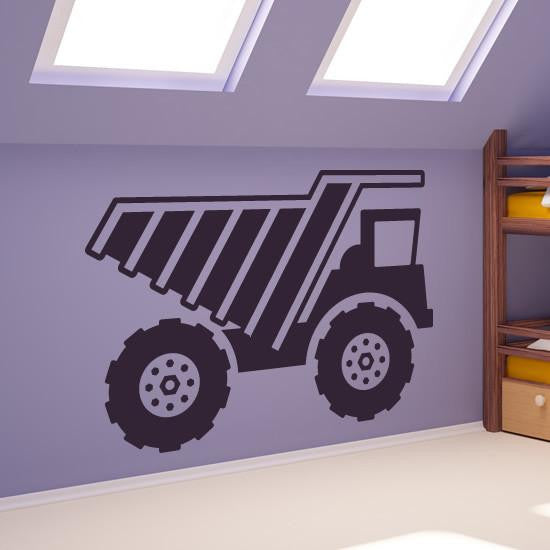 Dump Truck Construction Vehicle Wall Art Sticker | Apex Stickers