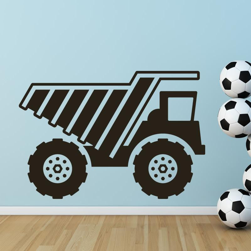 Dump Truck Construction Vehicle Wall Art Sticker | Apex Stickers