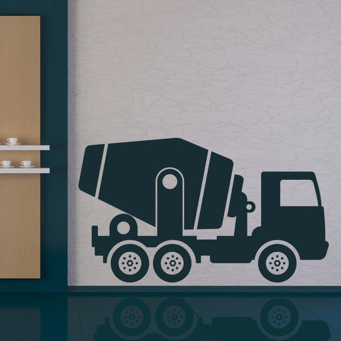 Cement Mixer Truck Wall Art Sticker | Apex Stickers