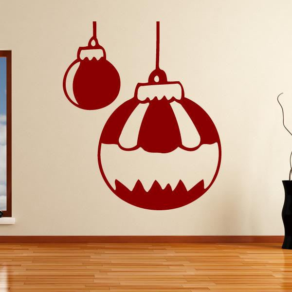 Christmas Baubles Wall Art Sticker | Apex Stickers