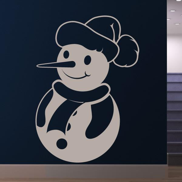 Christmas Snowman Wall Art Sticker | Apex Stickers