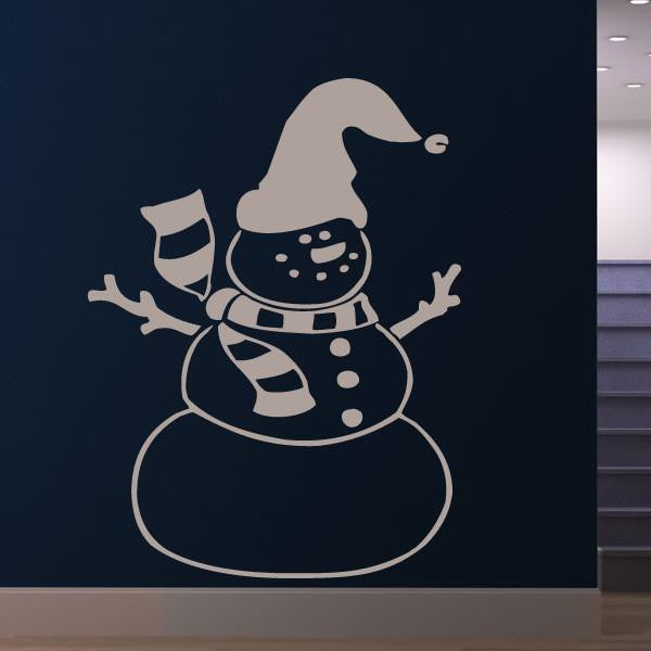 Christmas Snowman Wall Art Sticker | Apex Stickers