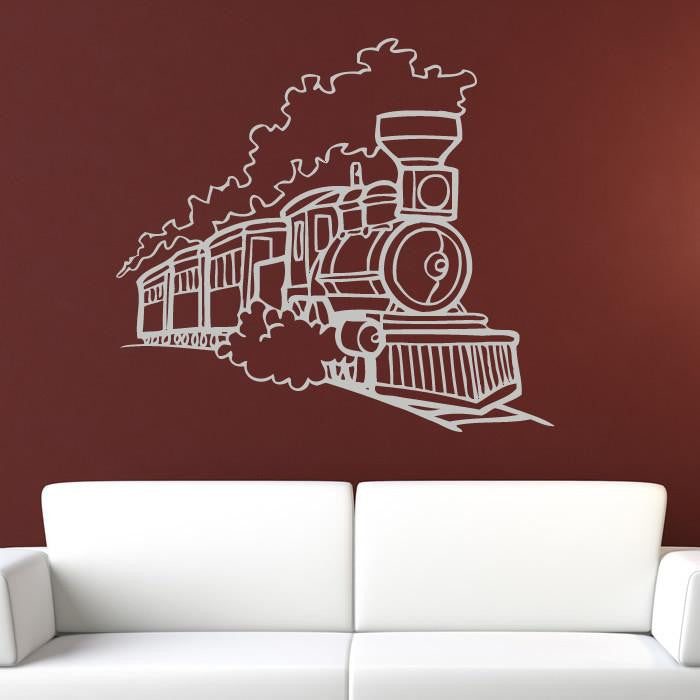 Cartoon Steam Engine Train Wall Sticker | Apex Stickers