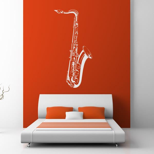 Saxophone Jazz Sax Musical Instrument Wall Art Sticker | Apex Stickers