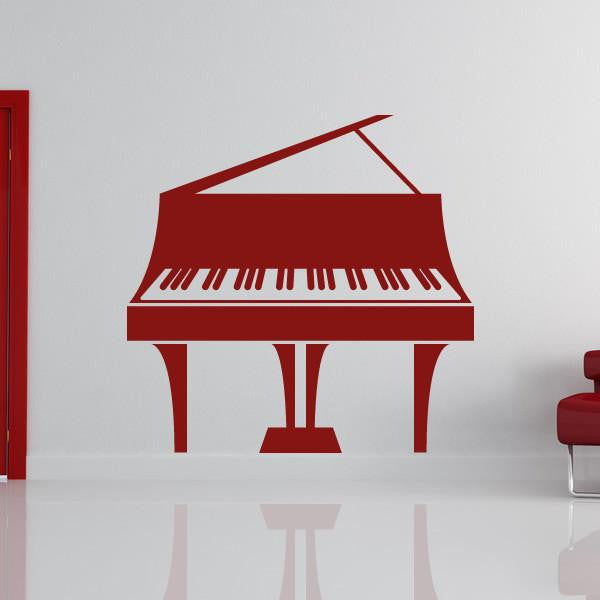 Grand Piano Musical Instrument Wall Art Sticker | Apex Stickers