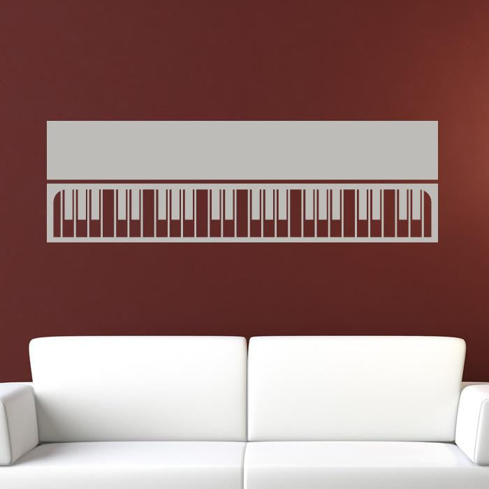 Keyboard Piano Musical Instrument Wall Art Sticker | Apex Stickers