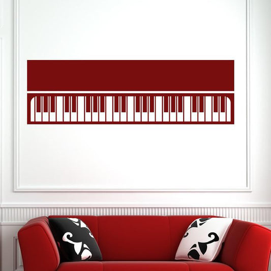 Keyboard Piano Musical Instrument Wall Art Sticker | Apex Stickers