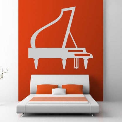 Grand Piano Musical Instrument Wall Art Sticker | Apex Stickers