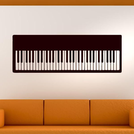 Keyboard Piano Musical Instrument Wall Art Sticker | Apex Stickers