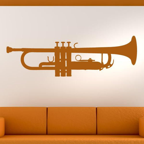 Trumpet Musical Instrument Wall Art Sticker | Apex Stickers