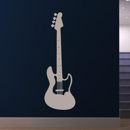 Bass Electric Guitar Musical Instrument Wall Art Sticker | Apex Stickers