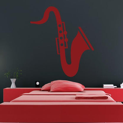 Saxophone Design Musical Instrument Wall Art Sticker | Apex Stickers