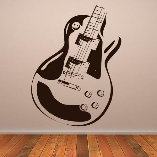 Les Paul Electric Guitar Musical Instrument Wall Art Sticker | Apex Stickers