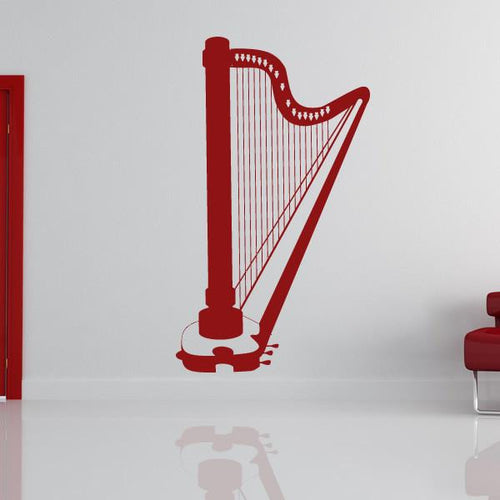 Harp Musical String Instrument Wall Art Sticker | Apex Stickers