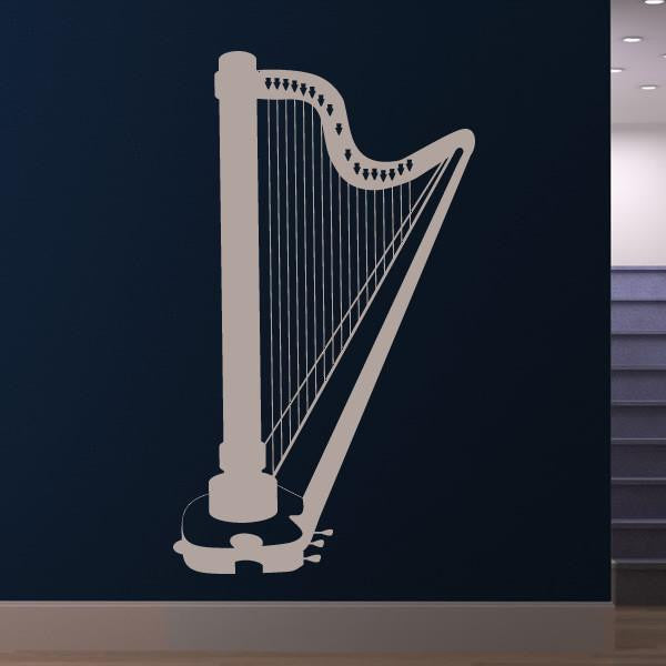 Harp Musical String Instrument Wall Art Sticker | Apex Stickers