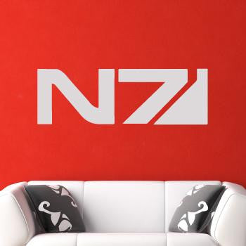 Mass Effect N7 Insignia Computer Game Logo Wall Art Sticker | Apex Stickers