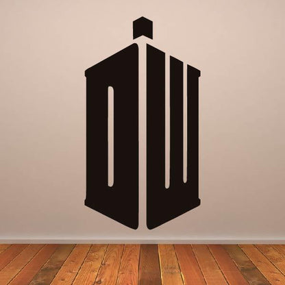 Doctor Who DR Tardis Logo Wall Art Sticker | Apex Stickers