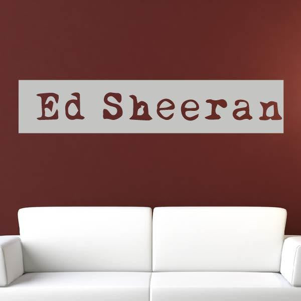 Ed Sheeran Musician Logo Wall Art Sticker | Apex Stickers