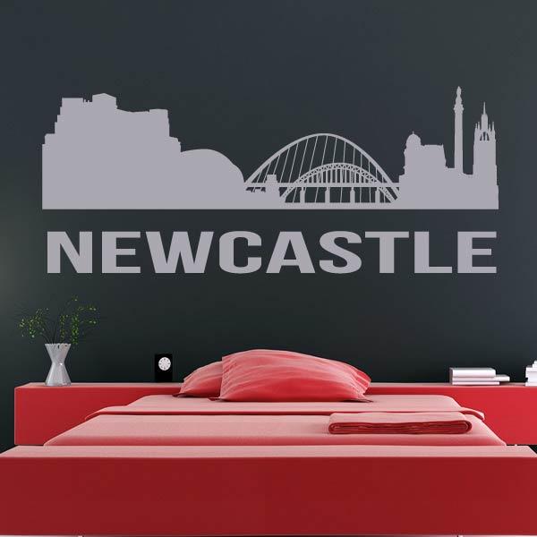 Newcastle upon Tyne UK Cityscape Skyline Wall Art Sticker | Apex Stickers