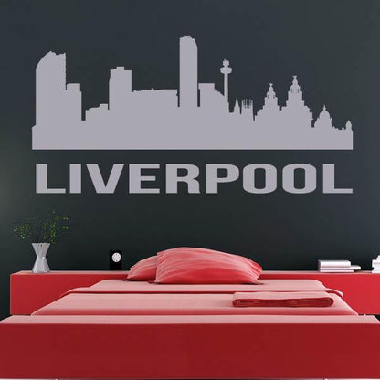 Liverpool UK Cityscape Skyline Wall Art Sticker | Apex Stickers