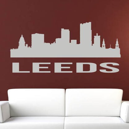 Leeds UK Cityscape Skyline Wall Art Sticker | Apex Stickers