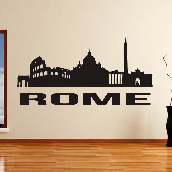 Rome Italy Cityscape Skyline Wall Art Sticker | Apex Stickers