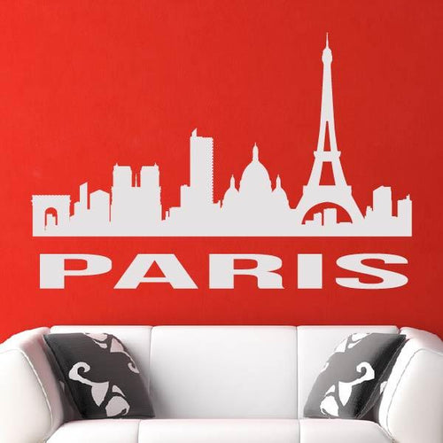 Paris France Cityscape Skyline Wall Art Sticker | Apex Stickers