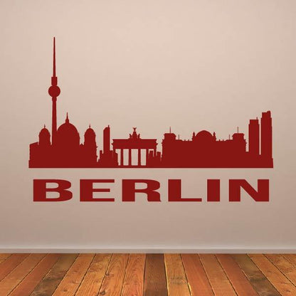 Berlin Germany Cityscape Skyline Wall Art Sticker | Apex Stickers