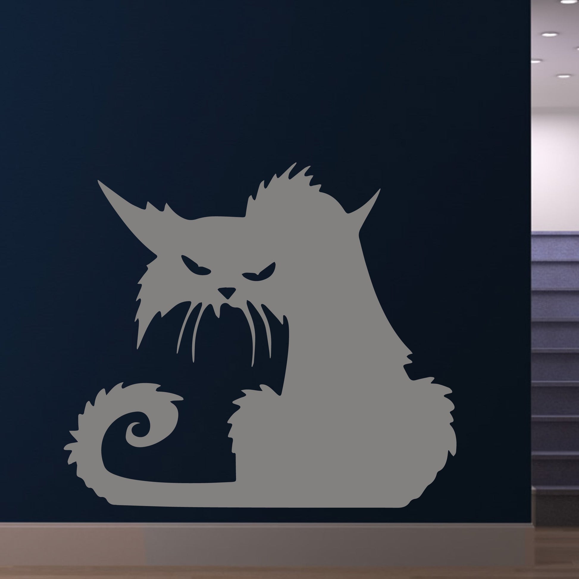 Evil Cat Halloween Witches Horror Spooky Wall Art Sticker | Apex Stickers