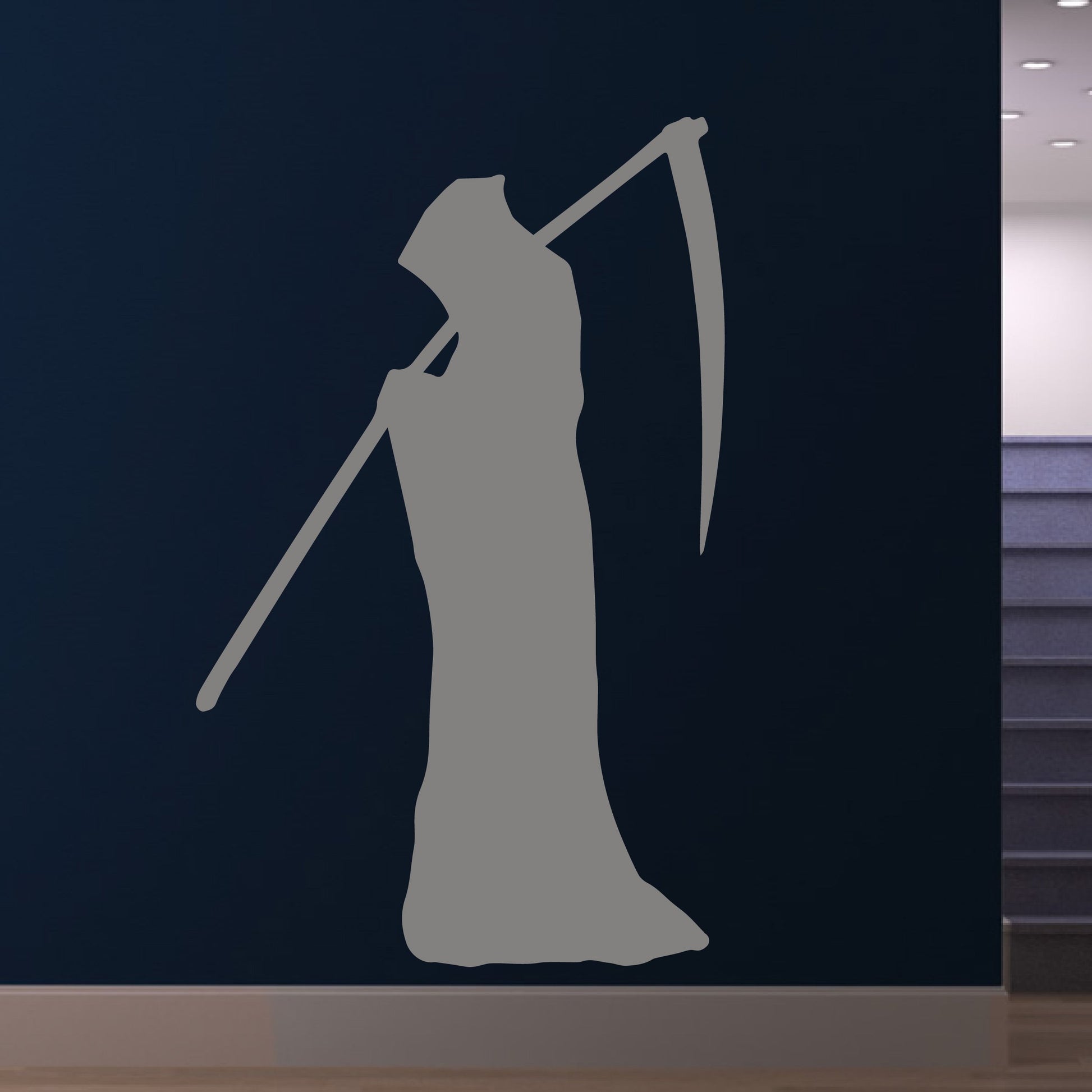 Grim Reaper with Cloak and Scythe Halloween Wall Art Sticker | Apex Stickers